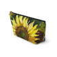 "Sunflowers" Accessory Pouch w T-bottom