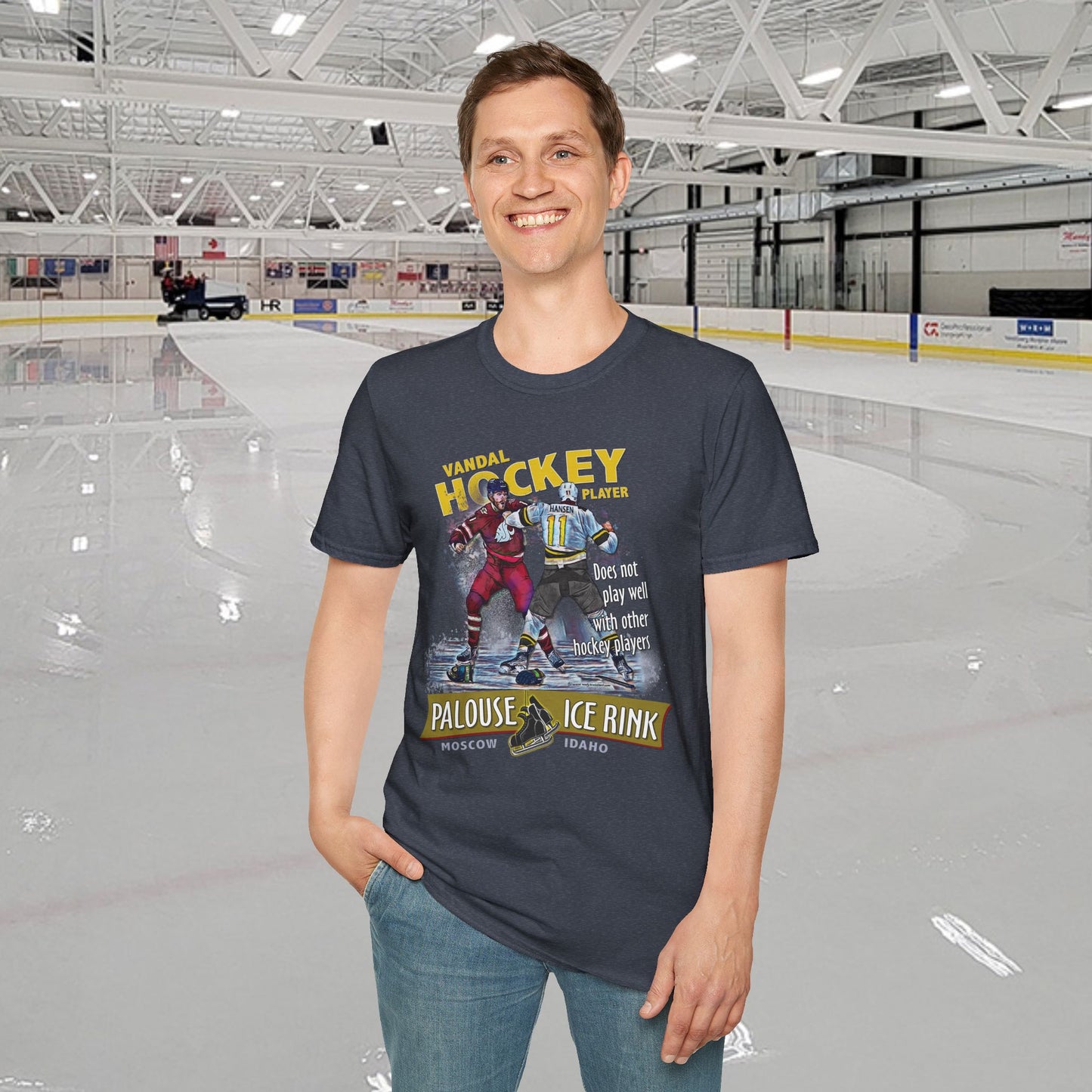 "The Idaho Hockey Player" - Unisex Softstyle T-Shirt