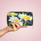 Zipper Wallet - Andy's "Daisies by the water" watercolor paintings