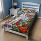 Plush Blanket - Jesus Painting Graffiti with Kids - Truth and Love Design