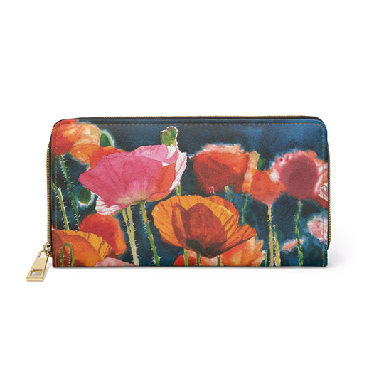 Zipper Wallet - Andy's "Poppy Morning" Painting