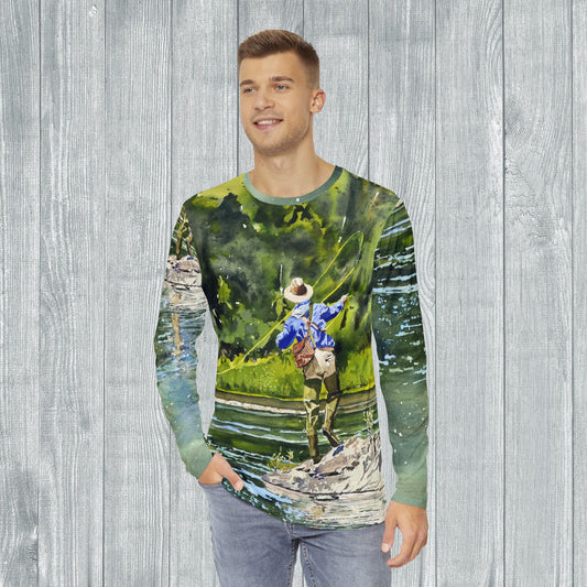 Men's fishing Shirt "River Dance" fly-fishing, Long Sleeve