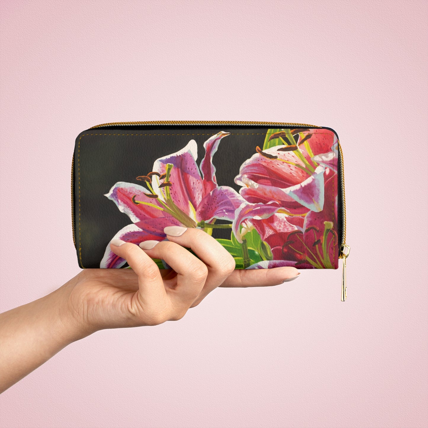 Zipper Wallet - from Andy's "Stargazer Lily" paintings