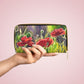 Zipper Wallet - Andy's "Poppy Trio" watercolor paintings