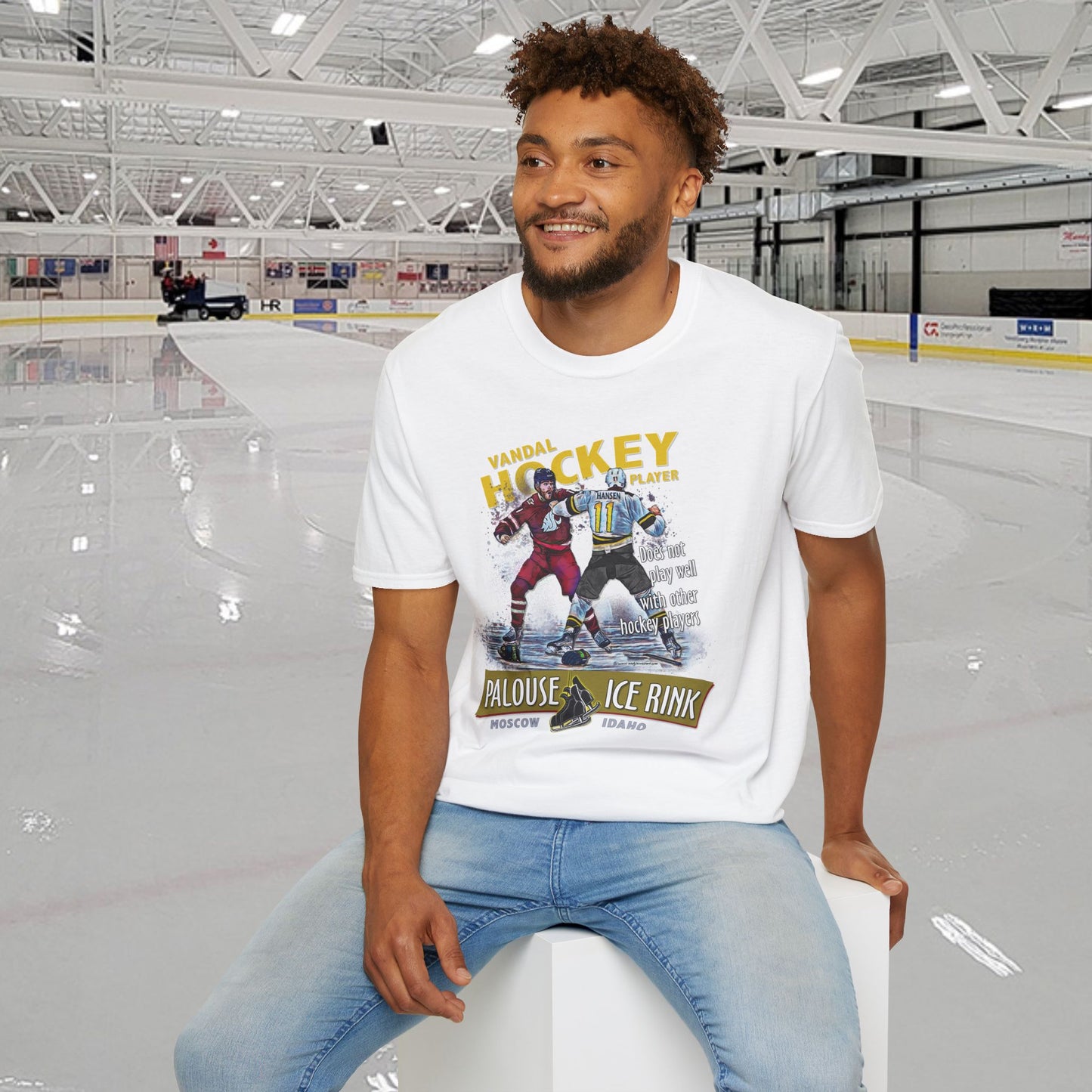 "The Idaho Hockey Player" - Unisex Softstyle T-Shirt