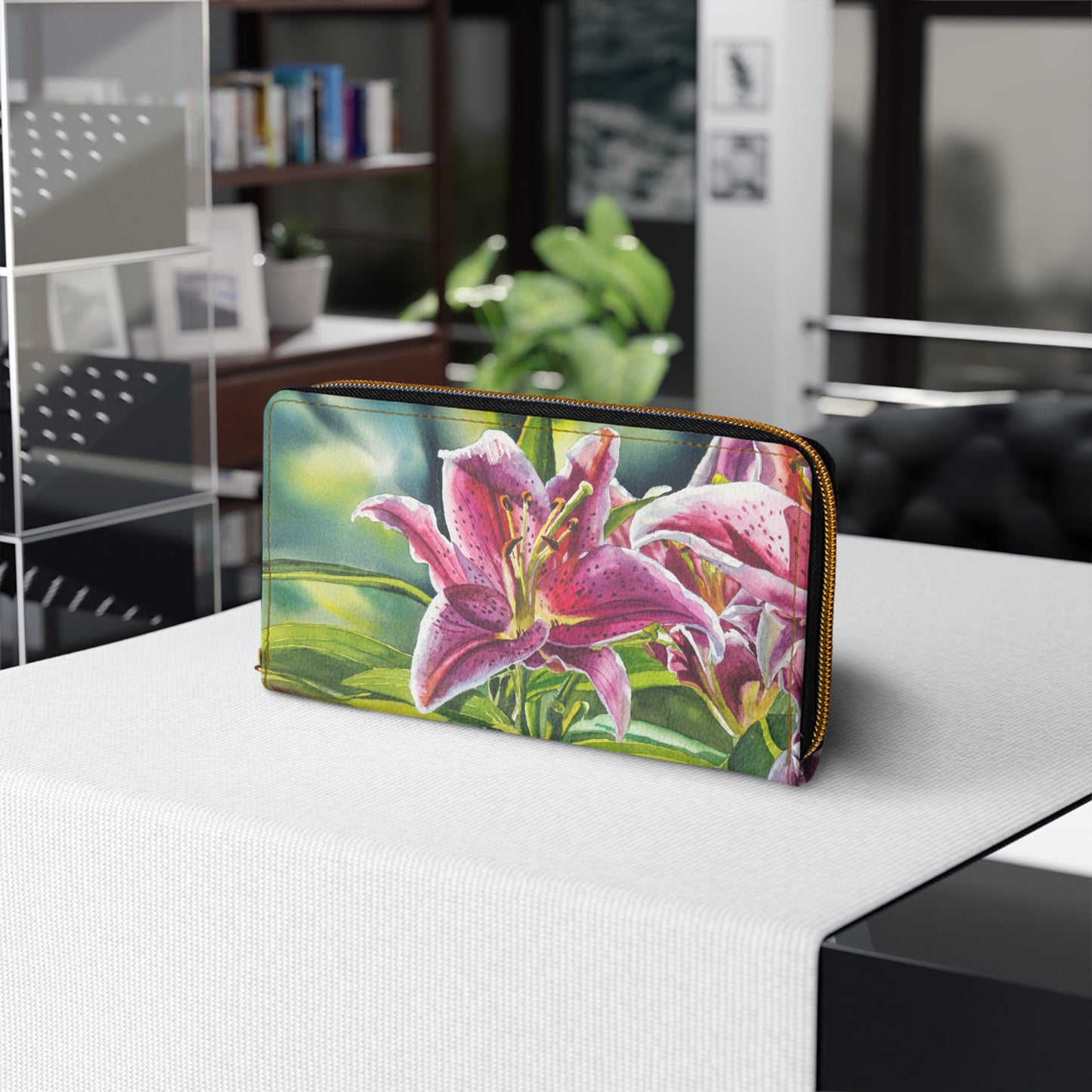 Zipper Wallet - from Andy's "Stargazer Lily" paintings