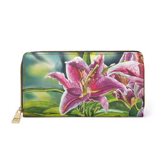Zipper Wallet - from Andy's "Stargazer Lily" paintings