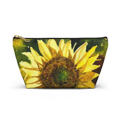 "Sunflowers" Accessory Pouch w T-bottom
