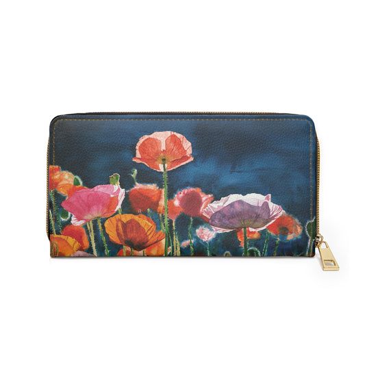 Zipper Wallet - Andy's "Poppy Morning" Painting