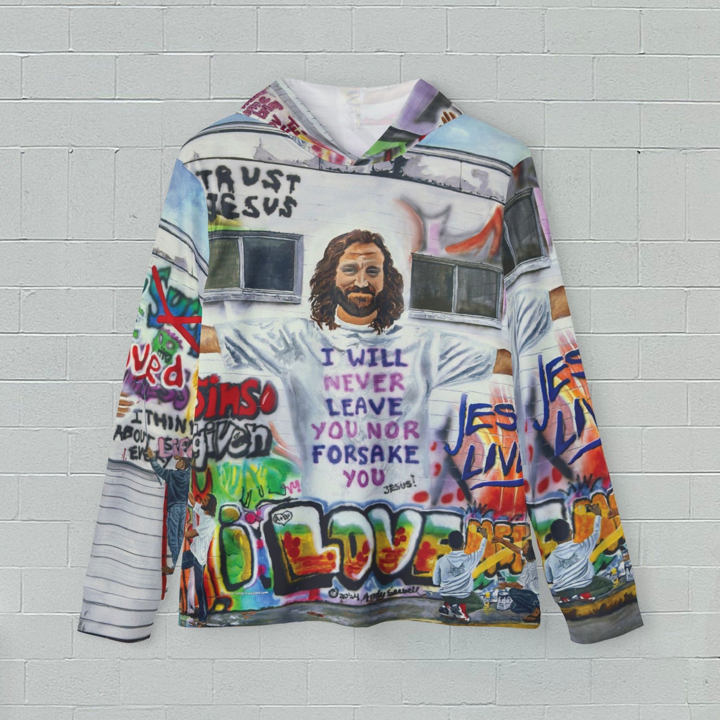 Warmup Hoodie - "Painting Graffiti with Jesus" Design