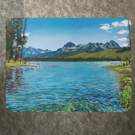 Sherpa Blanket - Idaho Sawtooth Mountains "Redfish Summer Clear"