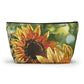 "Sunflowers" Accessory Pouch w T-bottom