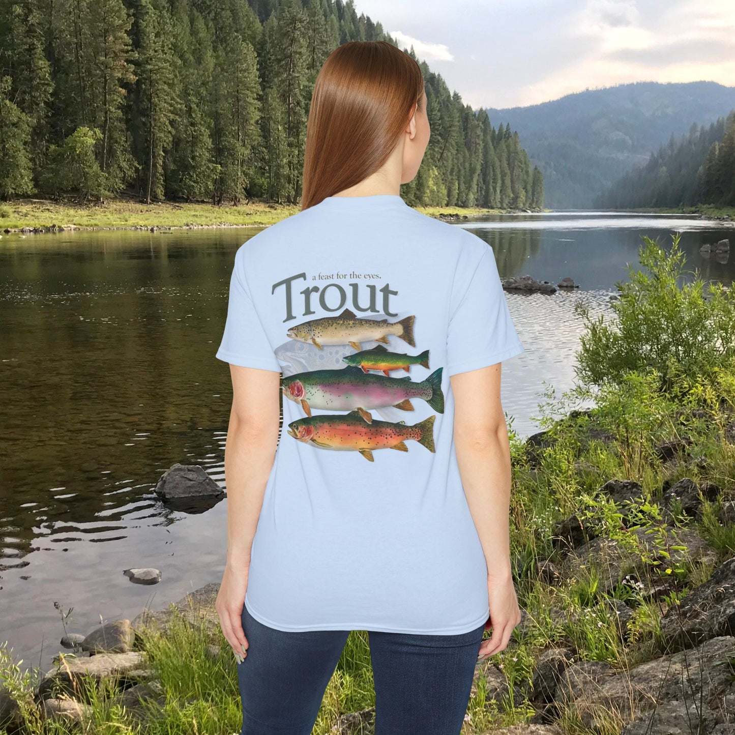 "Catch and Release Trout" on an Ultra Cotton Tee (printing on front & back)