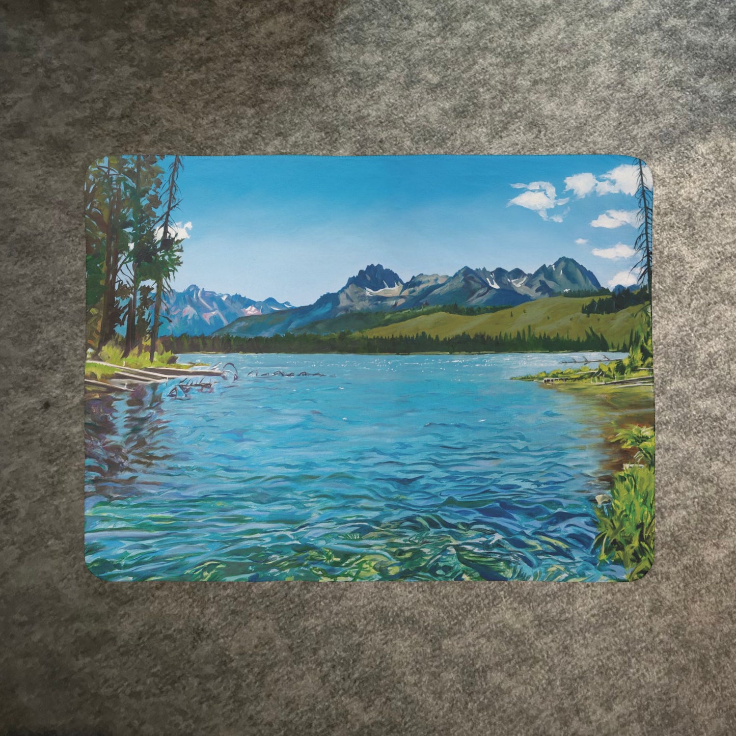 Sherpa Blanket - Idaho Sawtooth Mountains "Redfish Summer Clear"