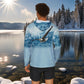 Sports Hoodie with Bald Eagle Painting