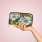 Zipper Wallet - Andy's "Daisies" watercolor paintings