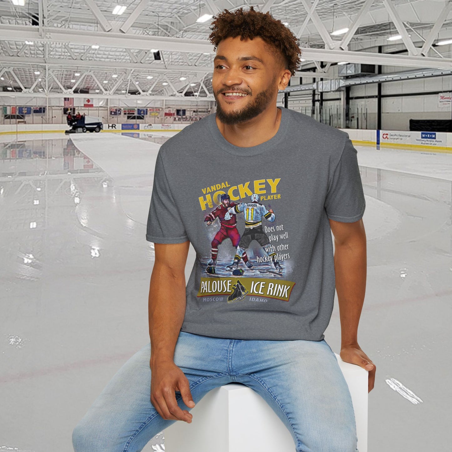 "The Idaho Hockey Player" - Unisex Softstyle T-Shirt