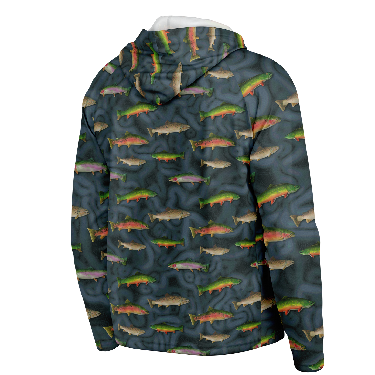 "Trout Grand Slam" Men's Long Sleeve Hooded Performance Shirt