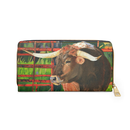 Zipper Wallet - from Andy's "Longhorn" paintings