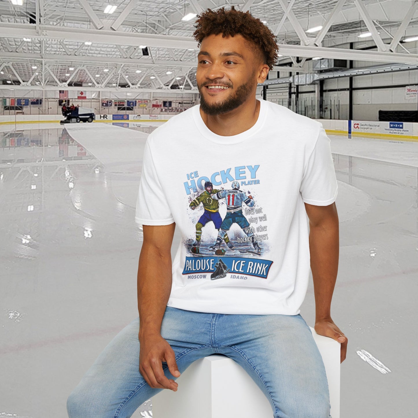 "Hockey Players Playing Well" T-Shirt - 100% ring-spun soft cotton