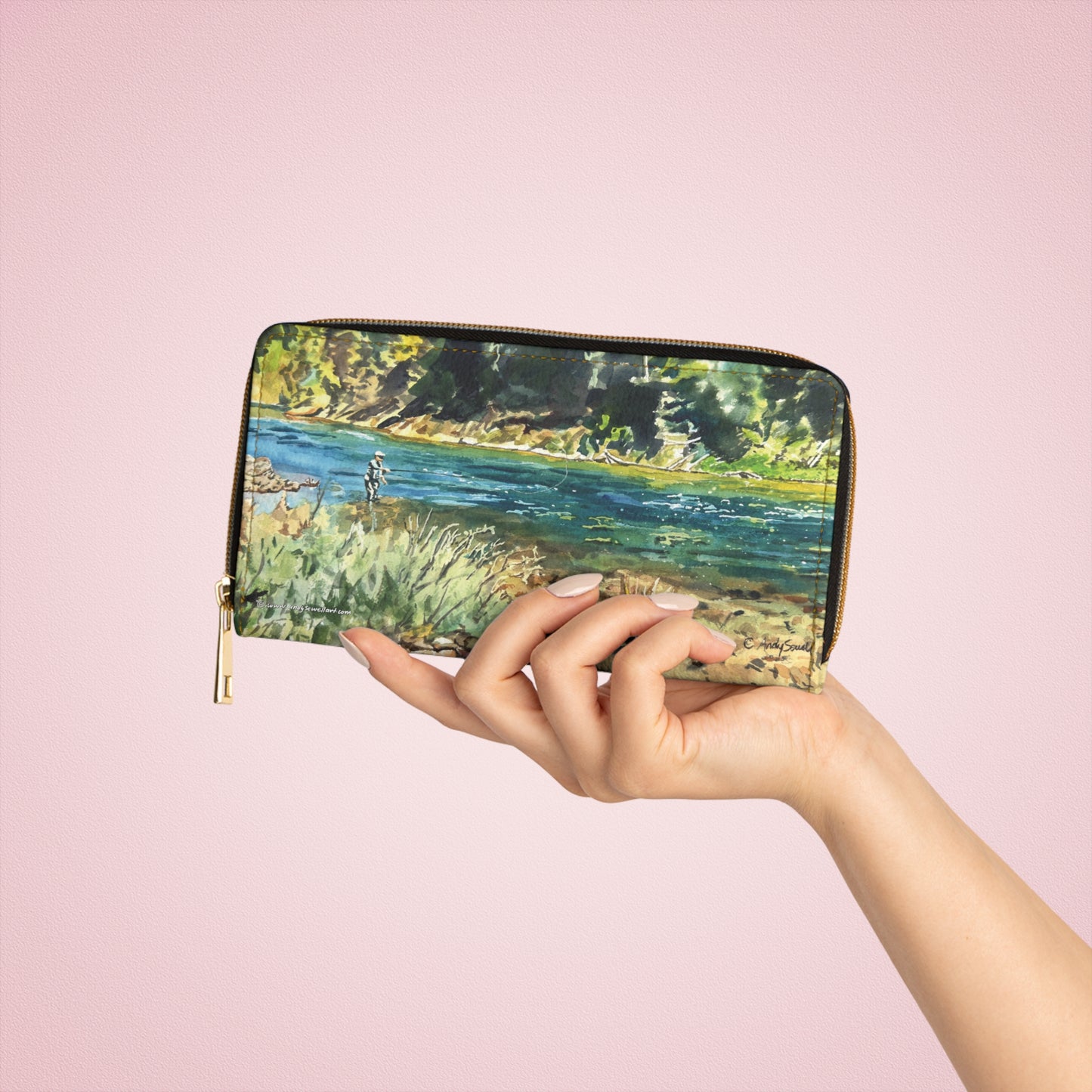 Zipper Wallet - Fly Fishing Paintings