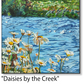 ASC414 "Daisies by the Creek" ceramic coaster