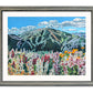 "Sun Valley Summer Color" - 48"x30" signed & inspected Giclée of Sun Valley's Bald Mtn. in Summer w/wildflowers