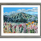 "Sun Valley Summer Color" - 48"x30" signed & inspected Giclée of Sun Valley's Bald Mtn. in Summer w/wildflowers