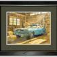 "Baby Blue Barn Find - '65 Ford Mustang" 11"x15" Original Watercolor or Giclee Print.