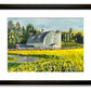 "Canola at the Barn" - 10"x14" Original watercolor, framed in 14x18