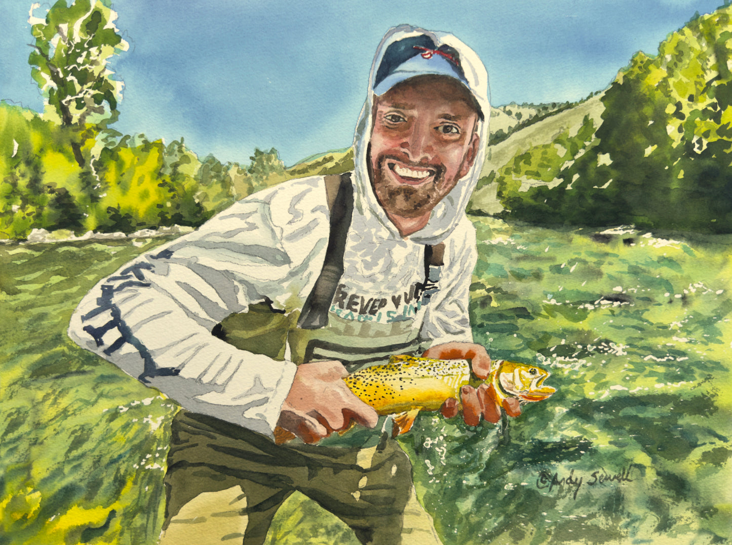 "Your fishing memory" - commission me to paint your fishing memory.