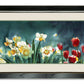 "Daffodil Days" - 19"x 42" A signed edition Giclee art print from an Original watercolor of Daffodils & Tulips