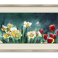 "Daffodil Days" - 19"x 42" A signed edition Giclee art print from an Original watercolor of Daffodils & Tulips