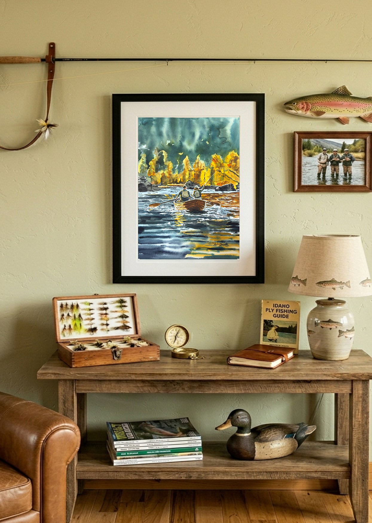 "Date Night - Fishing" 10x14 Original Watercolor