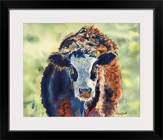 "His name is Dudley" 12x16 Original watercolor or signed edition Giclee Reprod. of my steer Dudley.