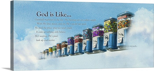 "God is Like" - Giclée fine art prints of gumball machines in the sky!