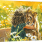 "Hugs for the King" - 10x14 watercolor giclee prints of Hugging the King.