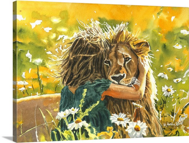 "Hugs for the King" - 10x14 watercolor giclee prints of Hugging the King.