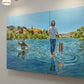 "No Waders Necessary" - 40x24 Original Oil on Canvas.