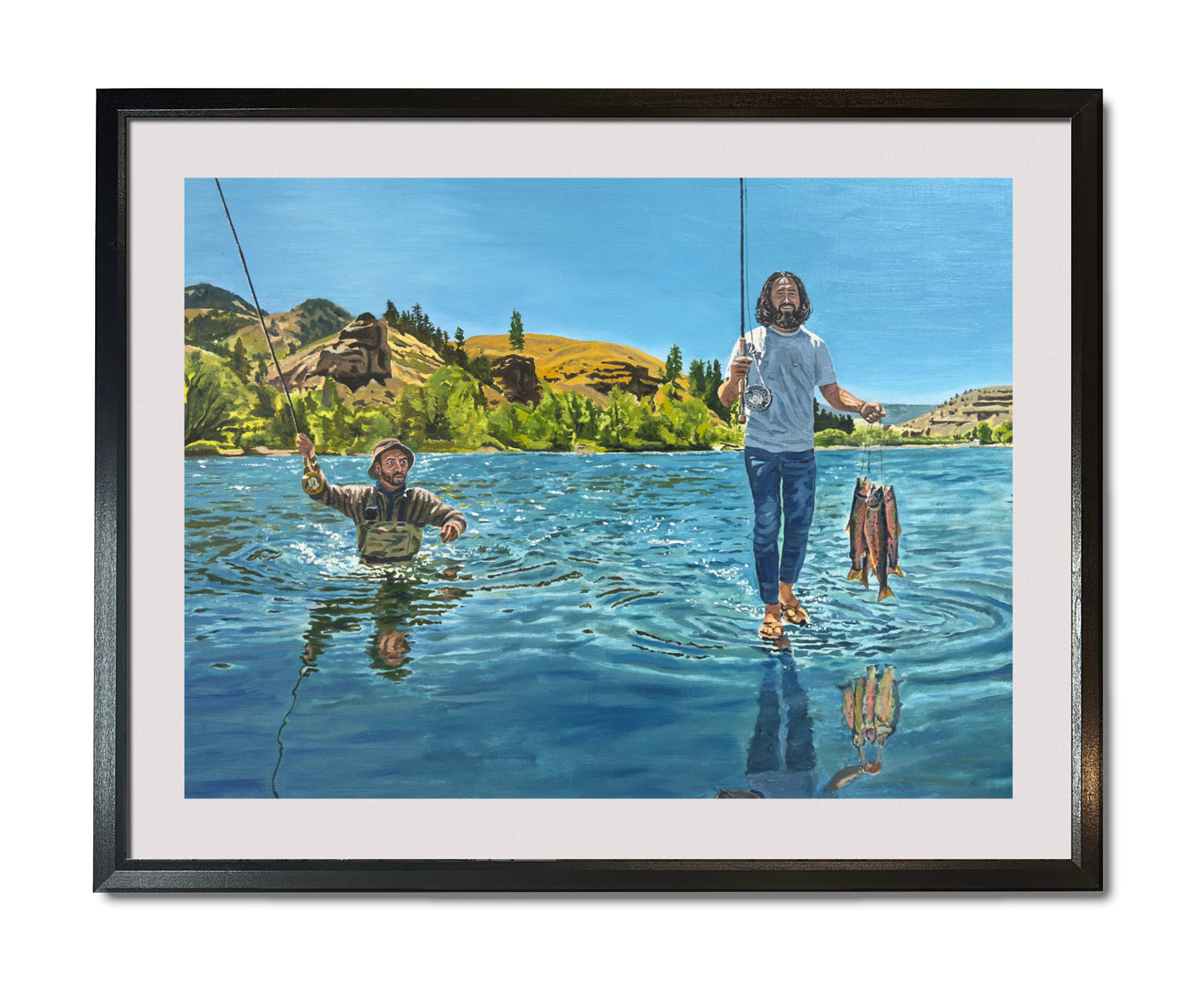 "No Waders Necessary" - 40x24 Original Oil on Canvas.