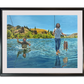 "No Waders Necessary" - 40x24 Original Oil on Canvas.