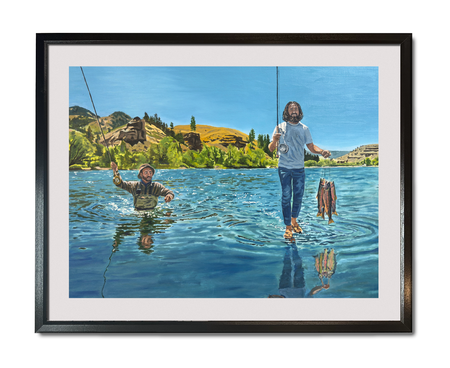 "No Waders Necessary" - 40x24 Original Oil on Canvas.