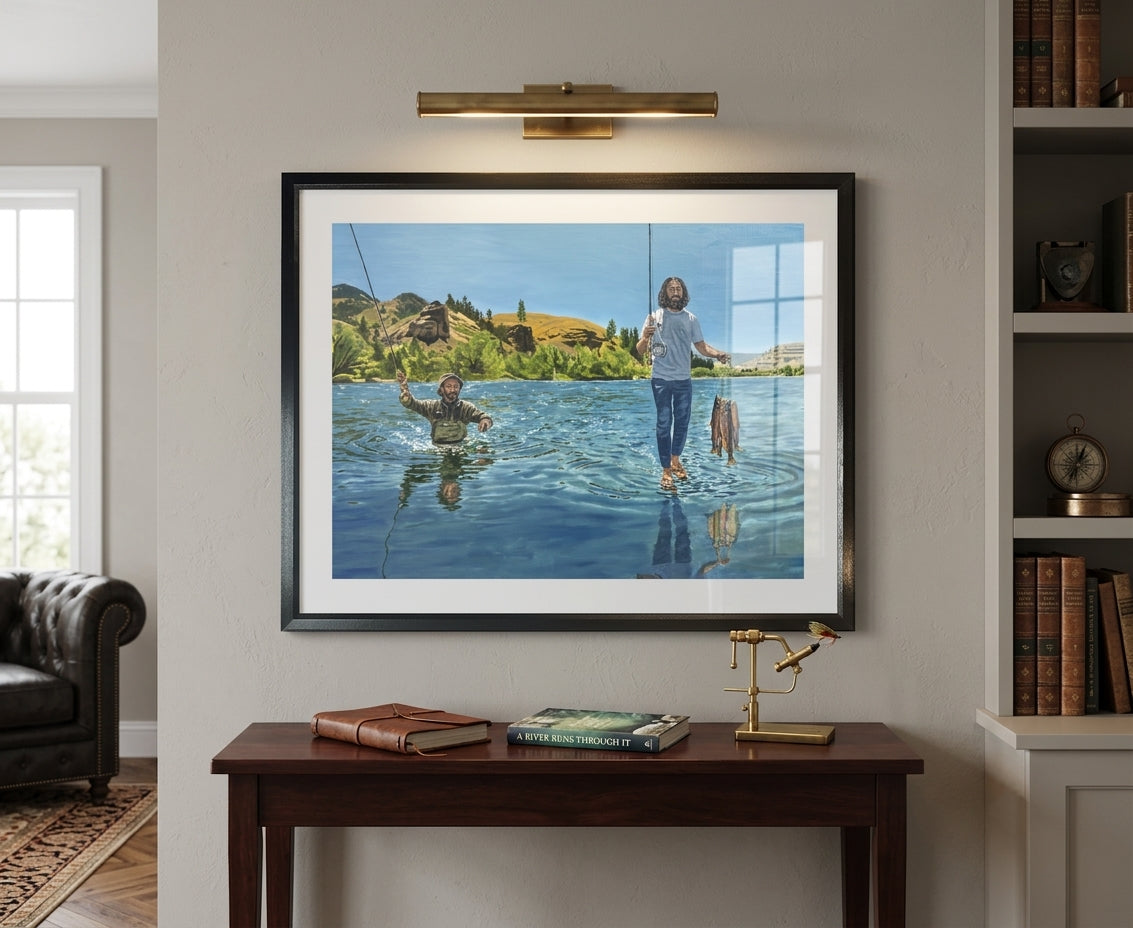 "No Waders Necessary" - 40x24 Original Oil on Canvas.