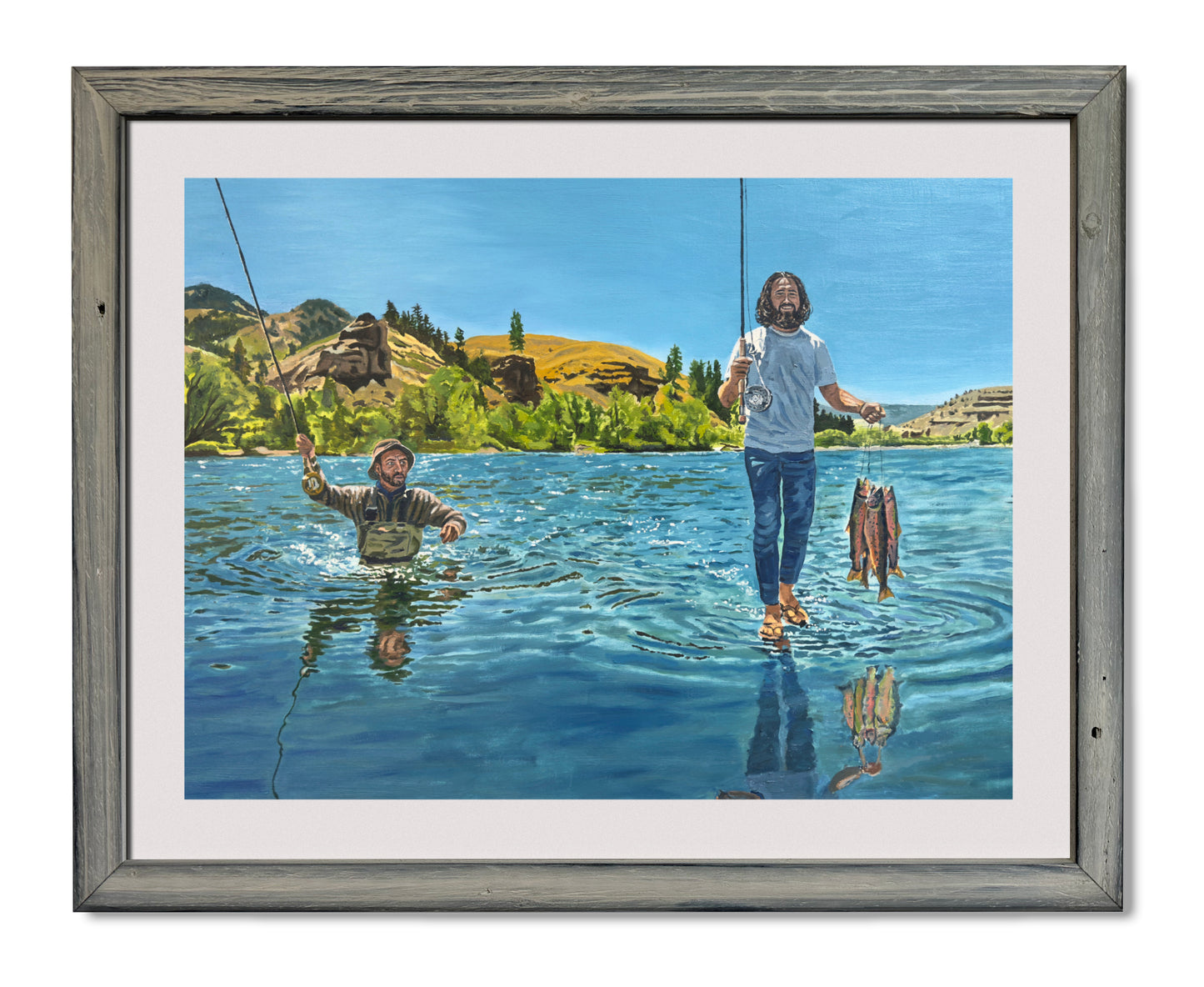 "No Waders Necessary" - 40x24 Original Oil on Canvas.
