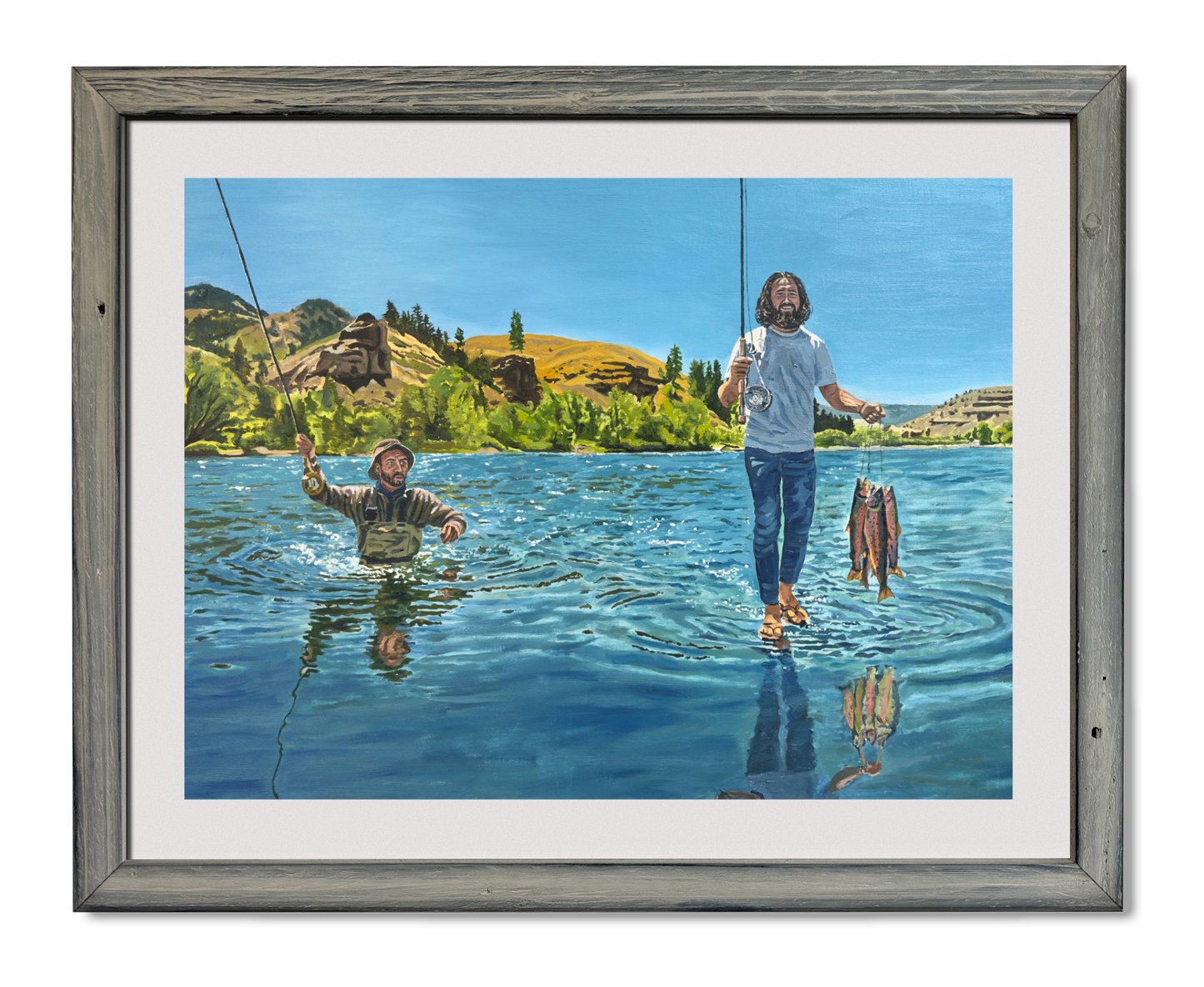 "No Waders Necessary" - 40x24 Original Oil on Canvas.