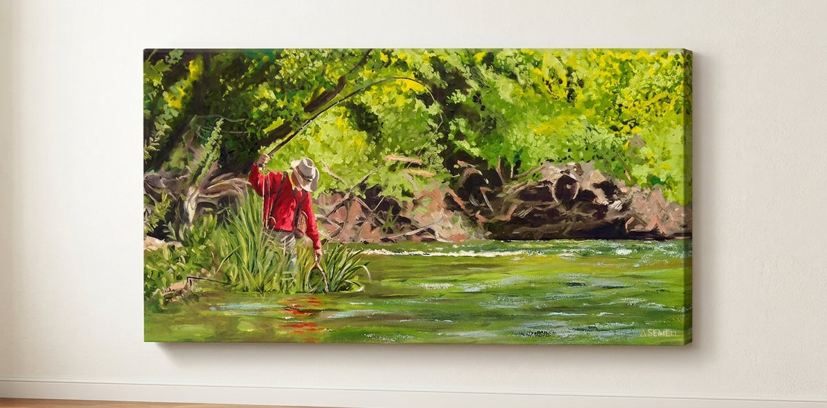 "Netting One" - 24x12 Original Oil on Canvas.