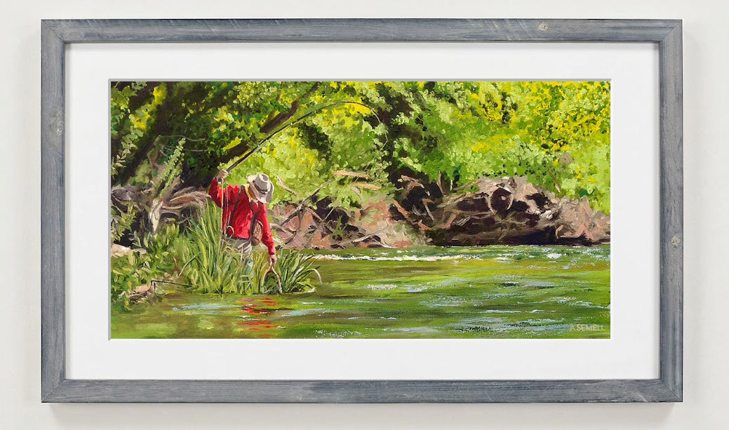 "Netting One" - 24x12 Original Oil on Canvas.