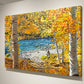 "October River Aspens" - 55x37 Original Acrylic on Canvas