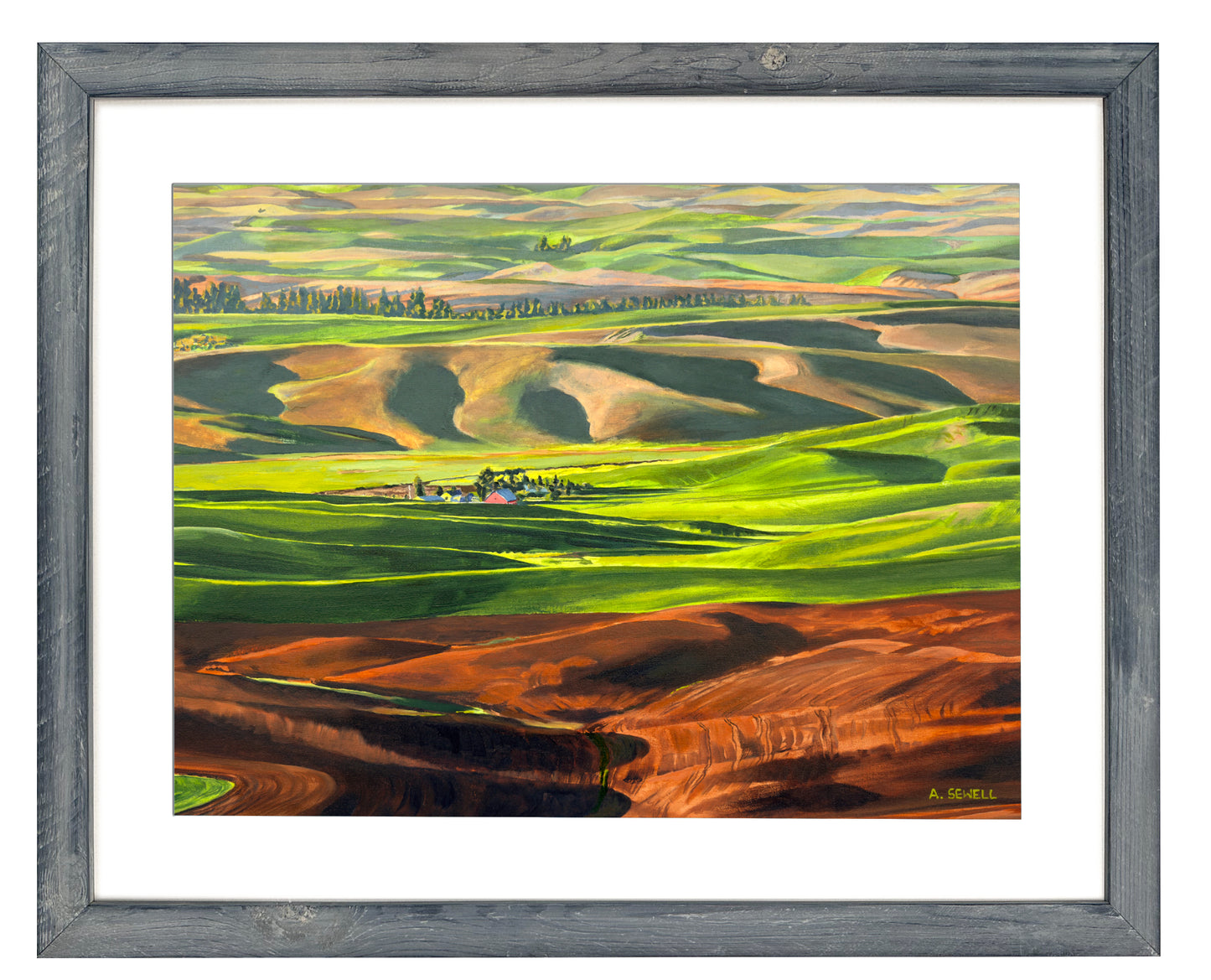 "Palouse Spring Morning Light" 24x36 - a giclee reprod. from oil painting of the Northwest Palouse country landscape