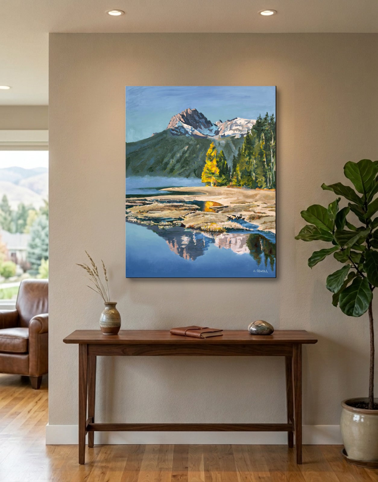"Redfish Blue, October Gold” - Original oil on Canvas 29x37 Framed or Unframed